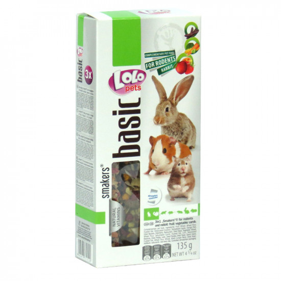 LoLo Pets Smakers for RODENTS Лакомства для грызунов и кроликов 3в1 LoLo Pets Smakers for RODENTS Лакомства для грызунов и кроликов 3в1