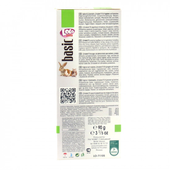 LoLo Pets Smakers for RODENTS Treats for rodents and rabbits with yoghurt and dandelion leaves LoLo Pets Smakers for RODENTS Treats for rodents and rabbits with yoghurt and dandelion leaves