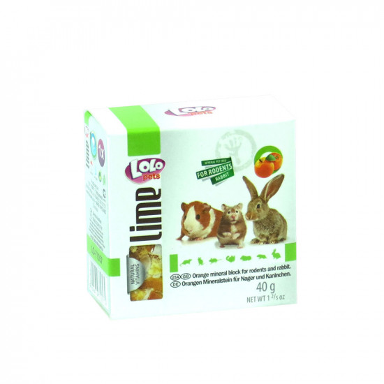 LoLo Pets lime for RODENTS Mineral stone with ORANGE for rodents and rabbits LoLo Pets lime for RODENTS Mineral stone with ORANGE for rodents and rabbits