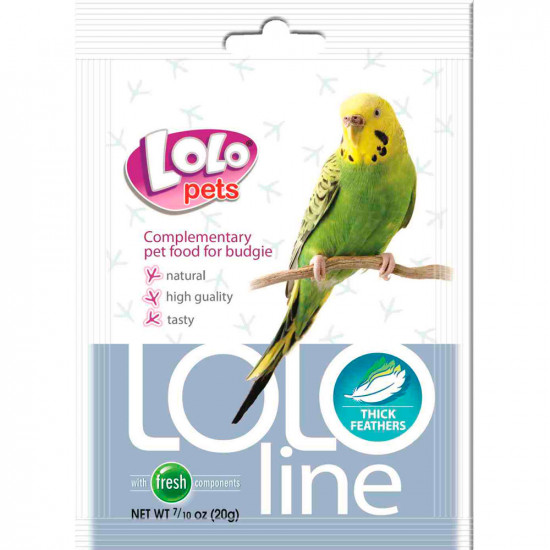 Lolo Pets LoloLine Thick Feathers Кормовая добавка густые перья для волнистых попугаев Lolo Pets LoloLine Thick Feathers Кормовая добавка густые перья для волнистых попугаев