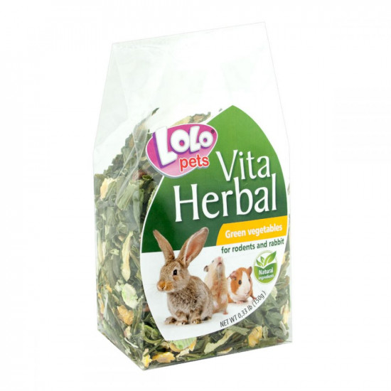 LoLo Pets Vita Herbal Green vegetables Treats for Rodents and Rabbits Green Vegetables LoLo Pets Vita Herbal Green vegetables Treats for Rodents and Rabbits Green Vegetables